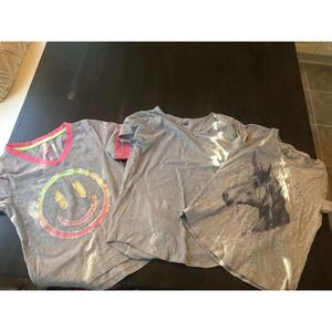 Girls Tshirts Sparkly Lot Of Three
